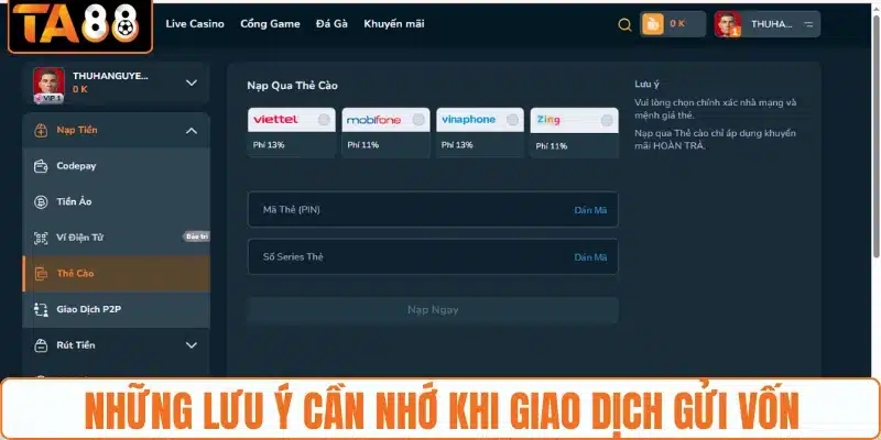 Những lưu ý cần nhớ khi giao dịch gửi vốn
